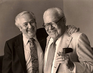 Dear friends and colleagues—Julius and Maurice Sharp of the Cleveland Orchestra. 1982