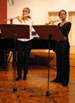 Valerie, Anna, Anne-Catherine, and Anna&mdash;performing at conclusion of Hammelberg, Germany masterclass