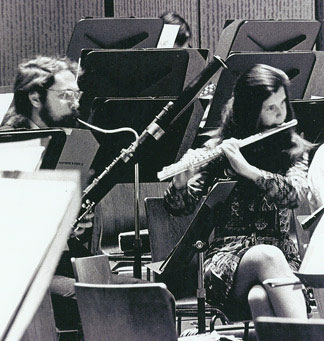 with David Carroll, future husband and principal bassoonist, Montreal Symphony, Place des Arts