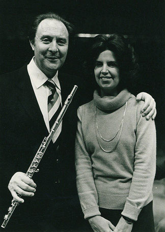 with Jean-Pierre Rampal, after a Toronto Symphony rehearsal. We performed a duo concerto together